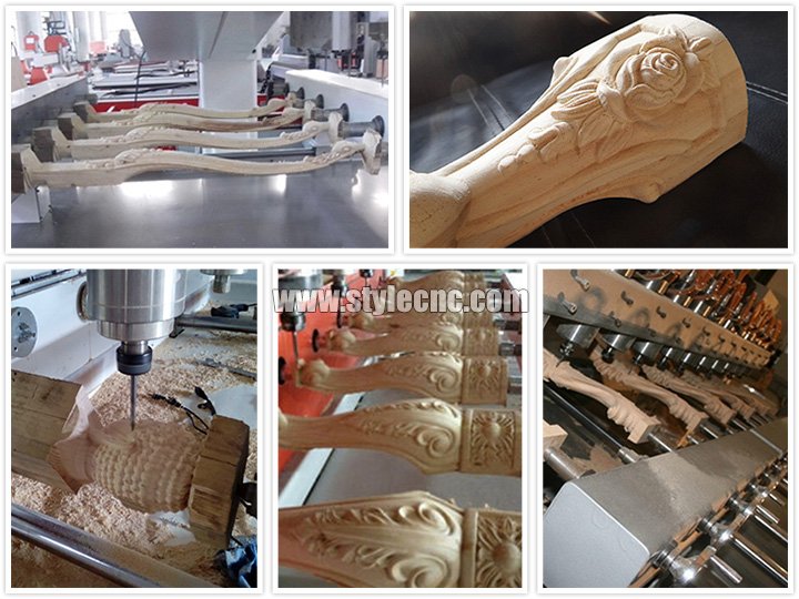 四軸旋轉 8 頭數控雕刻機的應用 四軸旋轉 8 頭數控雕刻機的應用