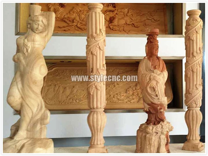 4x8數(shù)控雕刻機(jī) 3D 圓柱木雕項目 4x8數(shù)控雕刻機(jī) 3D 圓柱木雕項目