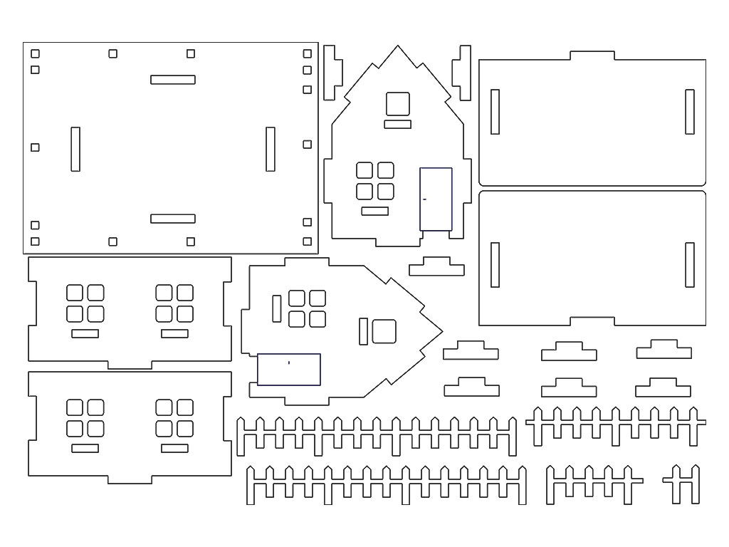 免費 3D 木制推土機的激光切割 DWG 文件